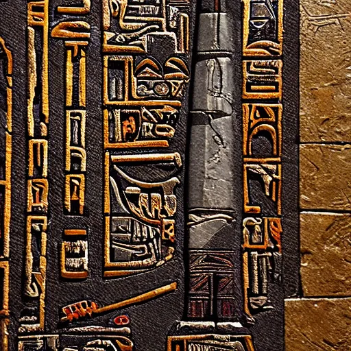 Prompt: cybernetic runic ancient egyptian obelisk, sharp focus, hyper detailed masterpiece