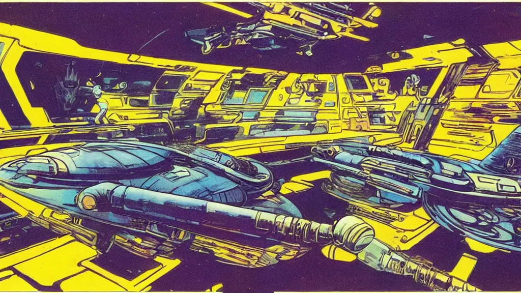Prompt: spaceship interior by Jack Kirby