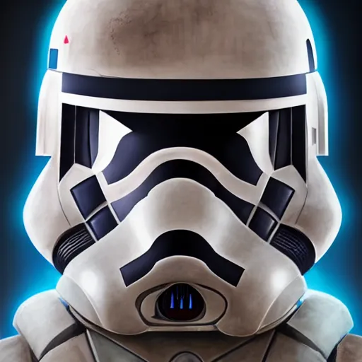 Image similar to republic commando star wars clone portrait painting, medium shot, asymmetrical, profile picture, organic painting, sunny day, matte painting, bold shapes, hard edges, street art, trending on artstation, by huang guangjian and gil elvgren and ross tran