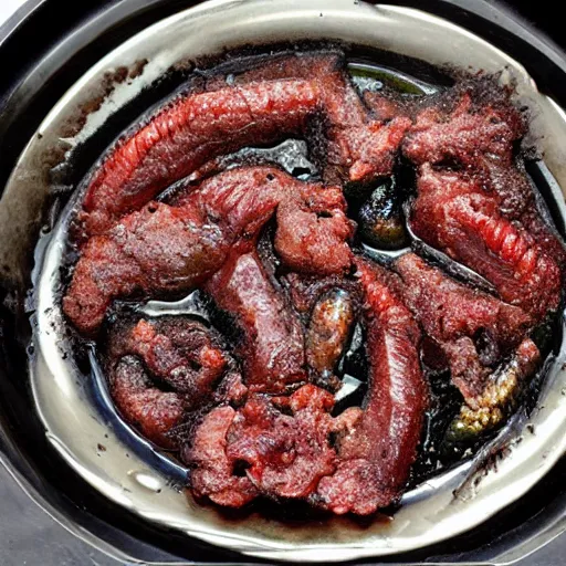 Image similar to juicy alien food cooking in oil