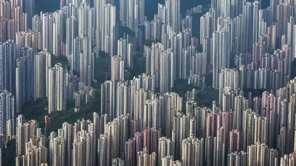 Prompt: aerial photography, a tornado ripping through the city of hong kong