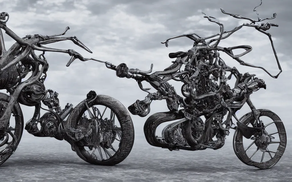 Image similar to futuristic bike design powered by magnetic and gravitational forces by mercedes - benz, wide shot, front camera view, ultra realistic, concept art, intricate details, eerie, highly detailed, photorealistic, 8 k, unreal engine