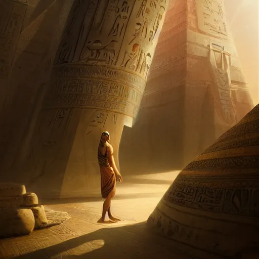 Image similar to portrait of an egyptian god, fantasy ,volumetric lighting, intricate, elegant, hyperdetailed 3d matte painting, highly detailed, digital painting, artstation, smooth, sharp focus, illustration, art by Makoto Shinkai and artgerm, hyperrealism, hyperrealistic, cinematic masterpiece, fantasy style 8k ultrahd octane render