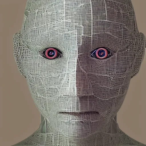 Image similar to consciousness emerging in a large language model artificial intelligence. studio photograph