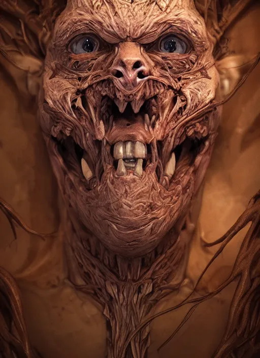 Image similar to monster anatomy face, ross tran, anatomical, highly detailed sculpture, intricate detailed, ommatidia, 8 k, cinematic atmosphere, post - processing