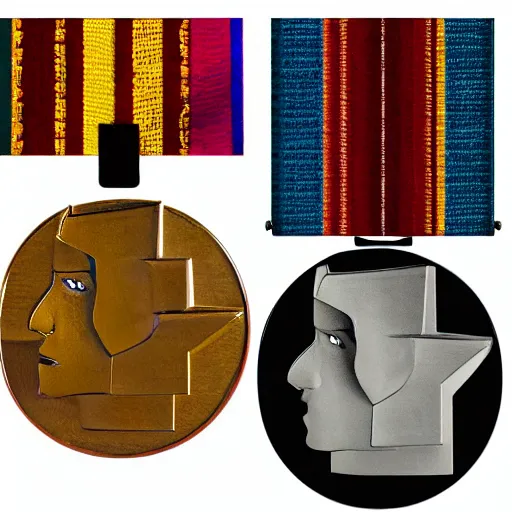 Prompt: phantom list, cubism, medal, 3 d, detail