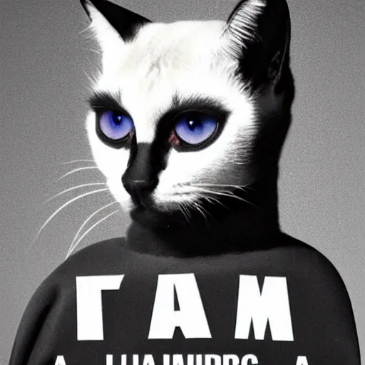 Prompt: a siamese cat named Batman running for president of the USA, campaign poster, detailed