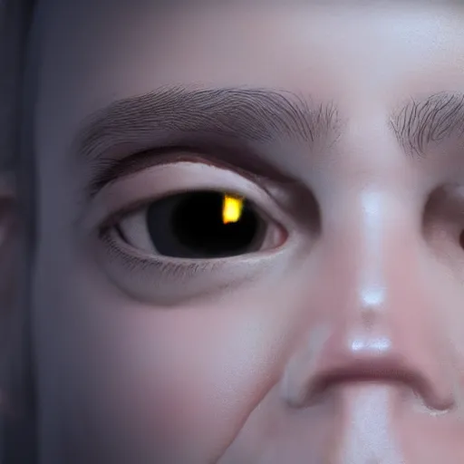 Prompt: headshot portrait of person holding hyperrealistic human eye in mouth, hyperrealistic, extreme detail, ray tracing, octane render