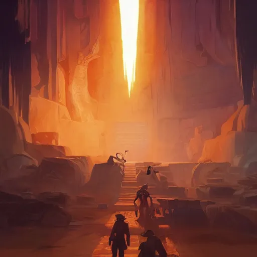 Image similar to hero world raiders of the lost ark 1 9 8 1, behance hd by jesper ejsing, by rhads, makoto shinkai and lois van baarle, ilya kuvshinov, rossdraws global illumination