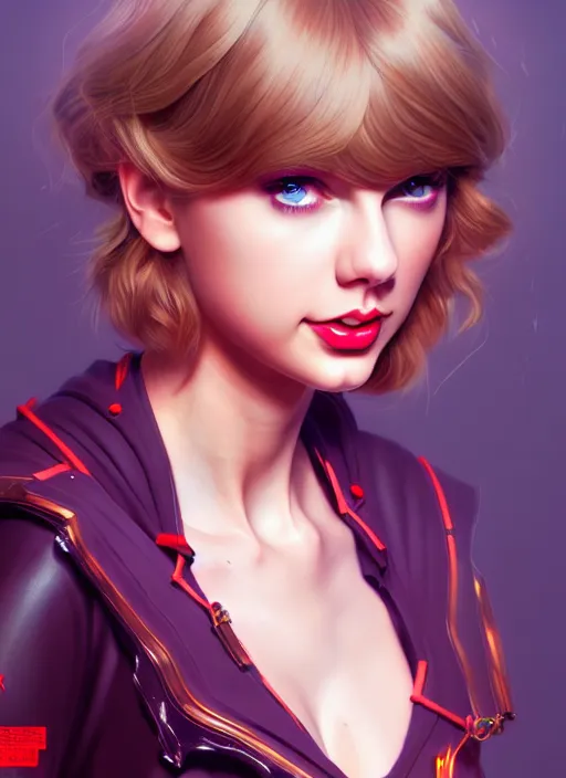 Image similar to taylor swift, evangelion, au naturel, hyper detailed, digital art, trending in artstation, cinematic lighting, studio quality, smooth render, frostbite 3 engine rendered, art style by klimt and nixeu and ian sprigger and wlop and krenz cushart