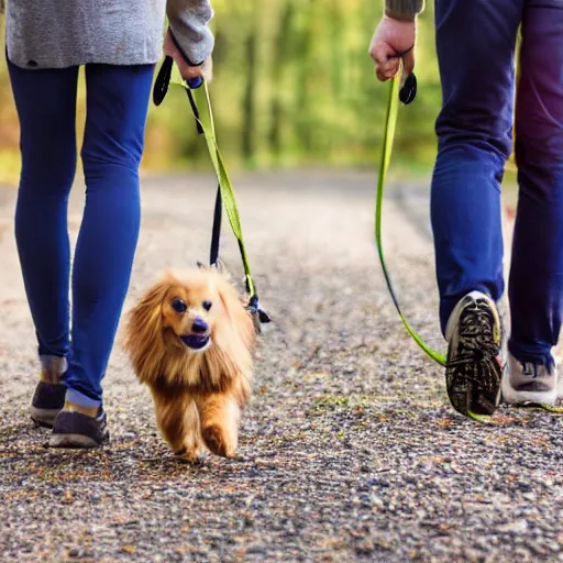 Image similar to dog walking a human