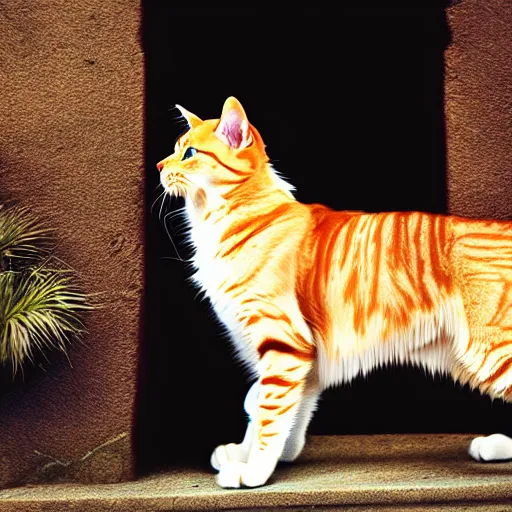 Image similar to a feline golden retriever - cat - hybrid, animal photography