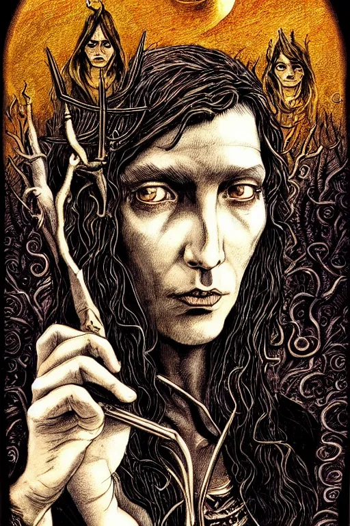 Image similar to dark fantasy, tarot card of the Ian Lynch from the band lankum!!!!!, dark surrealist , fantasy, intricate, elegant, highly detailed, digital painting, artstation, concept art, smooth, sharp focus, illustration, art by Jim Fitzpatrick