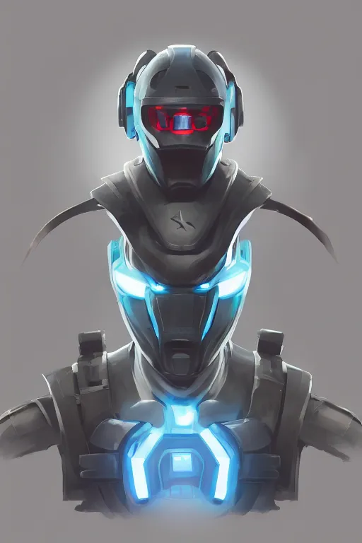 Image similar to epic mask helmet robot ninja portrait stylized as fornite style game design fanart by concept artist gervasio canda, behance hd by jesper ejsing, by rhads, makoto shinkai and lois van baarle, ilya kuvshinov, rossdraws global illumination radiating a glowing aura global illumination ray tracing hdr render in unreal engine 5