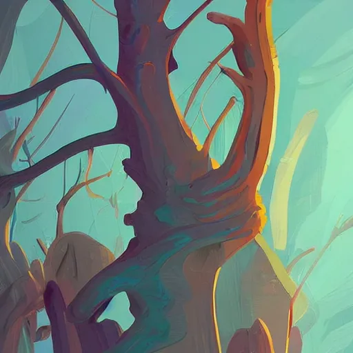 Image similar to digital painted stylized wood texture by james gilleard, tyler edlin, painterly, digital art, artstation,