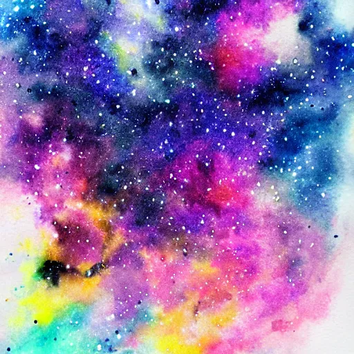 Image similar to galaxy watercolor