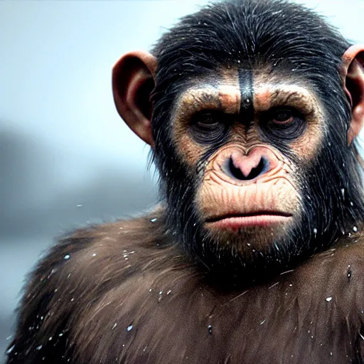 Prompt: planet of the apes In Vikings Very detailed 4K quality Super Realistic