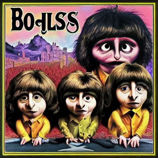 Prompt: boglins on the beatles album cover, 8 k resolution hyperdetailed photorealism