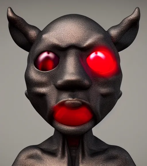 Prompt: a sculpture of cute wizard black red 3 d by jeff koons ray tracing, octane redner brilliantly coloured, trending on artstation, unreal engine, hdr, polished