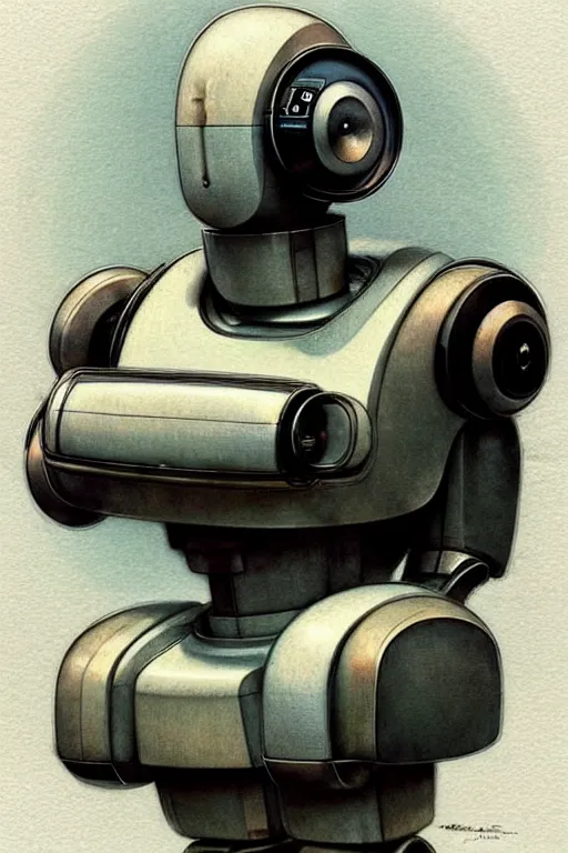 Prompt: (((((2050s Dieter Rams robot . muted colors.))))) by Jean-Baptiste Monge !!!!!!!!!!!!!!!!!!!!!!!!!!!