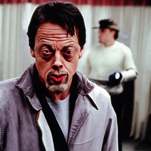 Prompt: Steve Buscemi as Rocky Balboa, movie still