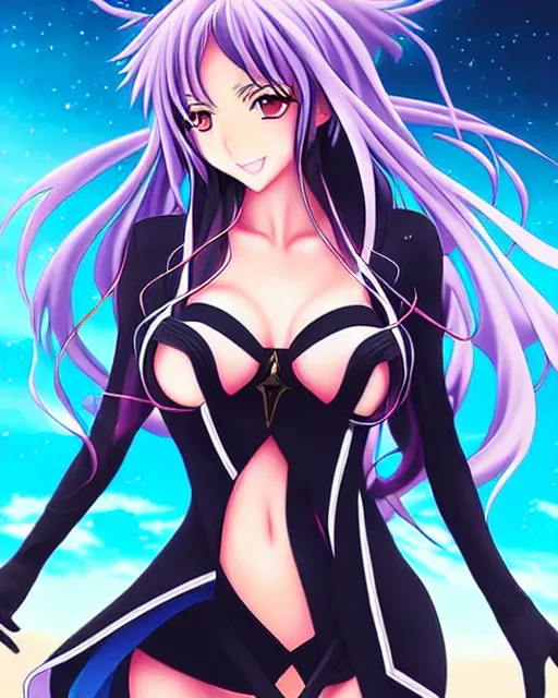 Raynare, High School DXD anime character in a, Stable Diffusion