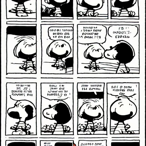 Image similar to A comic strip from the Peanuts