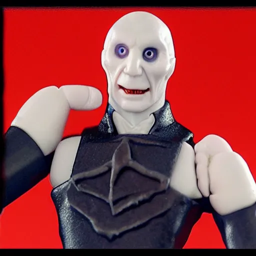 Image similar to voldemort as a wwf hasbro wrestling figure