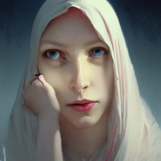 Prompt: A beautiful girl with crossed eyes, dunce, dumb, derpy, fullbody, intricate, brilliant, highly detailed, artstation, amish, concept art, smooth, sharp focus, illustration, art by greg rutkowski and orientalism and bouguereau and Zdzislaw Beksinski, good clear quality, colourful lighting, biology, symmetrical artwork, perfect face, 135 mm, cinematic, hyper realism, high detail, octane render, 8k, chrome accents