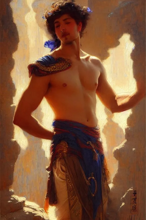 Image similar to male, taoism, painting by gaston bussiere, greg rutkowski, j. c. leyendecker, artgerm