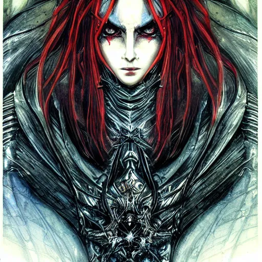 Image similar to Beautiful Sauron in the style of Ayami Kojima, portrait