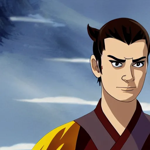 Prompt: Hayden Christensen in Avatar: the last airbender, designed by Bryan Konietzko