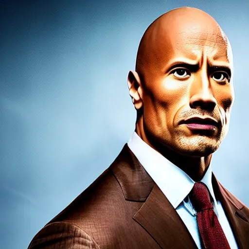 Prompt: A promotional photo of Dwayne Johnson cast as Saul Goodman in Better Call Saul; anatomically accurate; photorealistic, ultra high detail, 8k