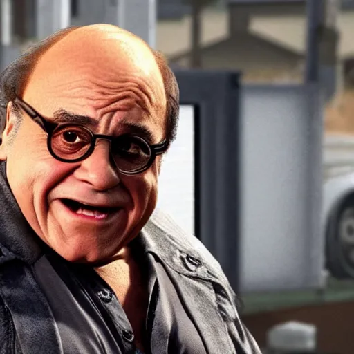 Image similar to Danny DeVito in a GTA loading screen