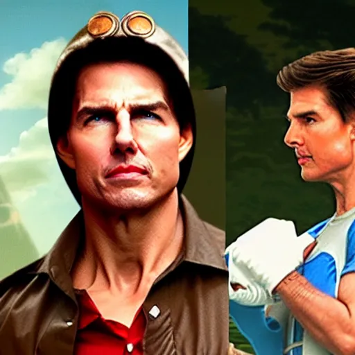 Image similar to tom cruise as mario