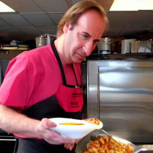 Prompt: saul goodman cooking at mcdonald's