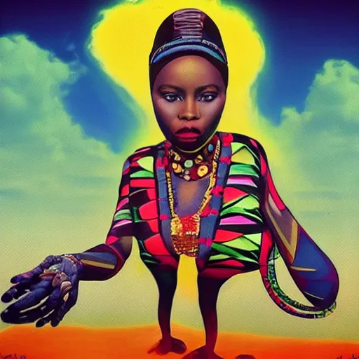 Image similar to If you really love me won't you tell me, then I won't have to be playing around, afrofuturism, surrealism, high quality