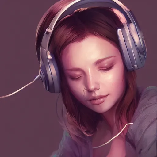 Image similar to Dj in headphone, by Stanley Artgerm Lau, WLOP, Rossdraws, James Jean, Andrei Riabovitchev, Marc Simonetti, Yoshitaka Amano, ArtStation, CGSociety,