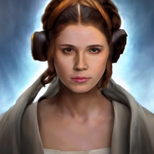 Prompt: leia and padme merged into one person, detailed, realistic, 4 k, accurate