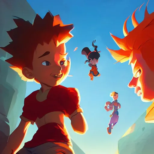 Image similar to hero world rugrats, behance hd by jesper ejsing, by rhads, makoto shinkai and lois van baarle, ilya kuvshinov, rossdraws global illumination