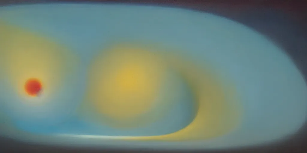 Image similar to the inner structure of quantum reality waves. Oil on canvas. Modern painting. Agnes Pelton. Zao Wou-ki.