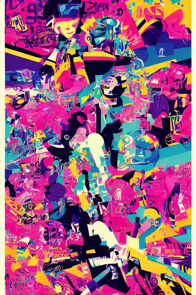 Prompt: a poster designed by Norihiro Sekitani, y2k, hyperpop, over satured, garish