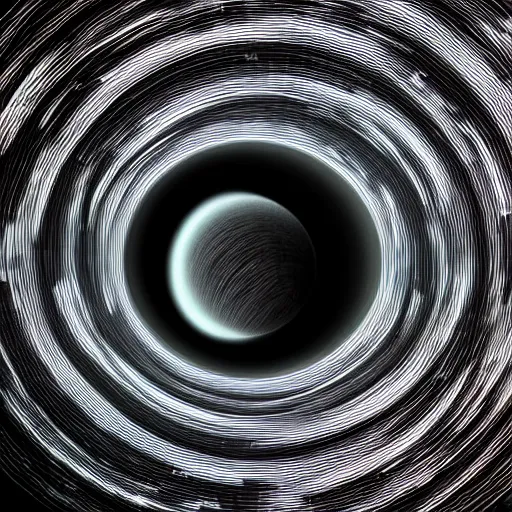 Prompt: inside a black hole