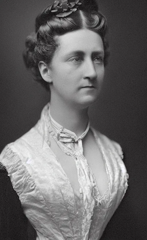 Prompt: portrait of a victorian politician, female, victorian, detailed face, highly detailed, cinematic lighting, photograph by elliott & fry