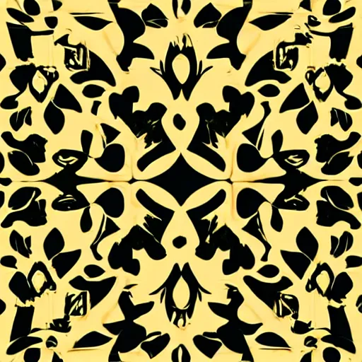 Prompt: hawaiian tileable pattern, digital art