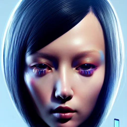 Prompt: a extremely detailed digital painting of a highly complex humanoid android woman with intricate exposed cybernetic modifications, art by ilya kuvshinov, trending on cgsociety, computer art, ilya kuvshinov, artstation hd, artstation hq, photo realistic, hyperrealism, soft light, cinematography photo, ray tracing, unreal engine 5