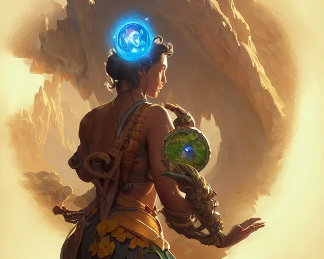 Image similar to a portal from earth to jumanji, deep focus, d & d, fantasy, intricate, elegant, highly detailed, digital painting, artstation, concept art, matte, sharp focus, illustration, hearthstone, art by artgerm and greg rutkowski and alphonse mucha