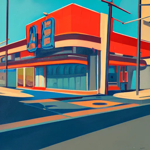 Prompt: a painting in the style of streamline moderne and in the style of liam wong.