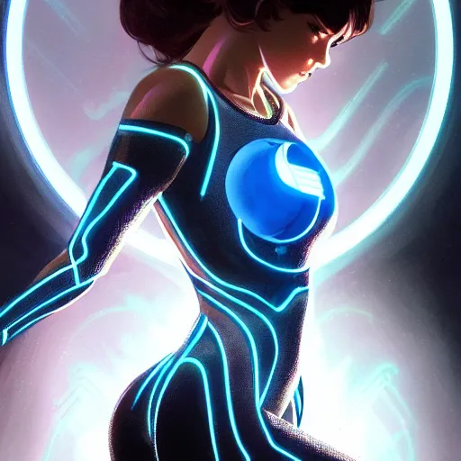 Prompt: ultra realistic illustration, tron legacy quorra anime, intricate, elegant, highly detailed, digital painting, artstation, concept art, smooth, sharp focus, illustration, art by artgerm and greg rutkowski and alphonse mucha and wlop