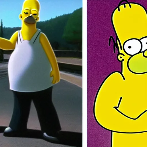 Image similar to Homer Simpson in real life